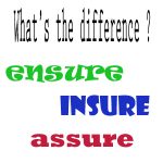 What's the difference between insure, ensure and assure? - English ...